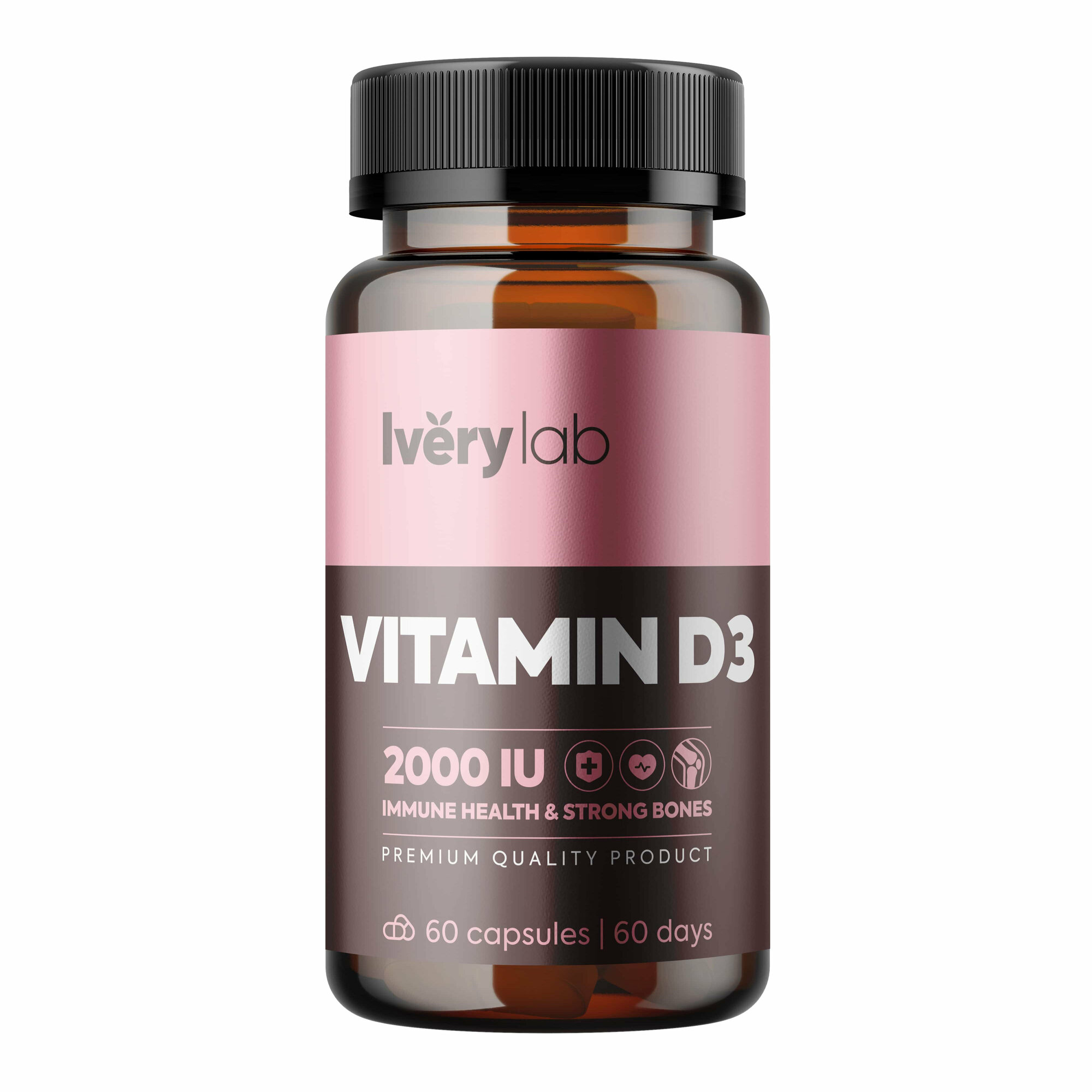 Витамин D3 2000 МЕ Iverylab Vitamin D Д3 в капсулах БАД для женщин и мужчин