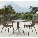 Комплект мебели Афина-мебель Асоль-7 TLH-037B/TLH-060 brown-2pcs - Изображение 1