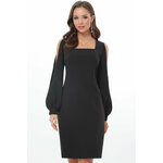 Платье длины мини с вырезом и коротким рукавом, цвет Черный, размер XS 02411819F331 - Изображение 7